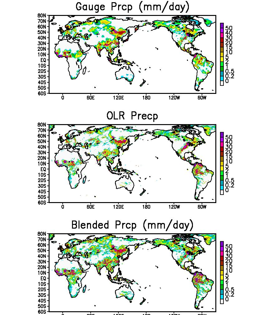 A Gauge-Satellite Blended Analysis of Daily Precipitation for Hydrometeorological Applications 0.