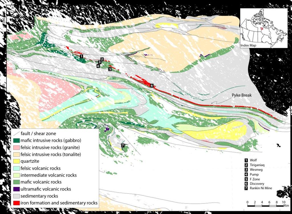 Slide 4 Meliadine gold district Map courtesy of Agnico Eagle Mines Ltd. Local geological map of the Meliadine Gold District (map courtesy of Agnico Eagle Mines Ltd.).