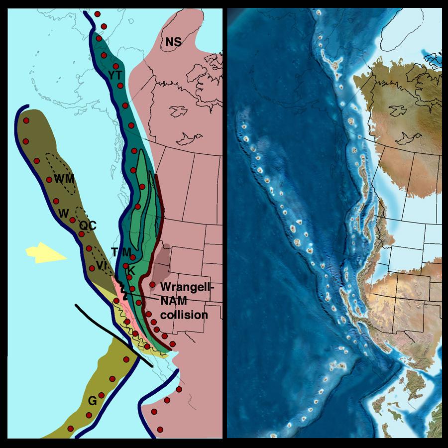 Mesozoic Tectonics The culmination of several hits and docking events as well as major phases of felsic