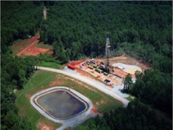 Horizontal drilling is often used with shale gas wells, with lateral lengths up to