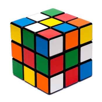 The result might look something like this: The goal is to return the cube to its original solved position, again by consecutively rotating one of the 6 faces.