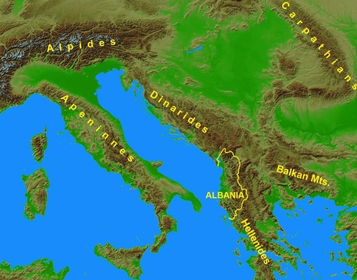2. Some geological data Albania has a rather complicated geological construction: The northern Albania extends to Dinarides, and the remaining part of the territory extends southwards to Hellenides