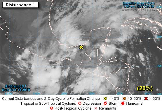 2 Day Tropical Outlook Atlantic Disturbance #1 (As of 8:00 a.m.