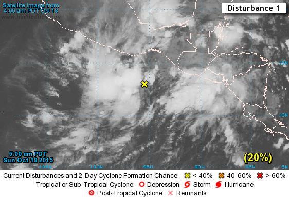 2 Day Tropical Outlook Eastern Pacific Disturbance #1 (As of 8:00 a.m.
