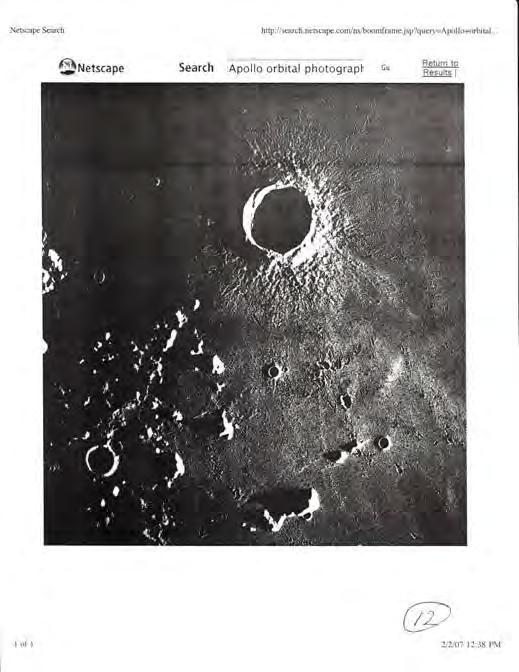 Apollo Picture of Euler (29 km diameter) Topography
