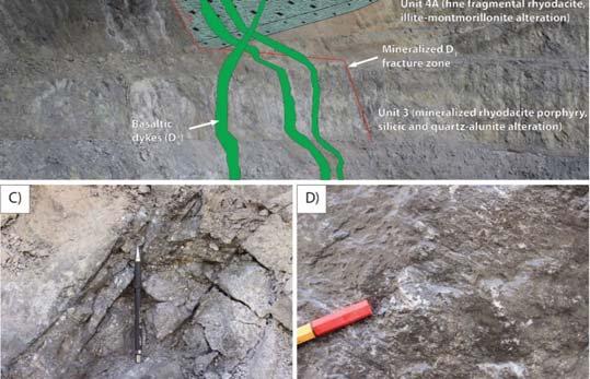 volcanic sediments into local graben and half graben basins Ar Ar dating of hydrothermal alunite yielded an age range