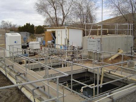 For wastewater treatment, ozone is generated on site by passing an electric discharge through oxygen or air.