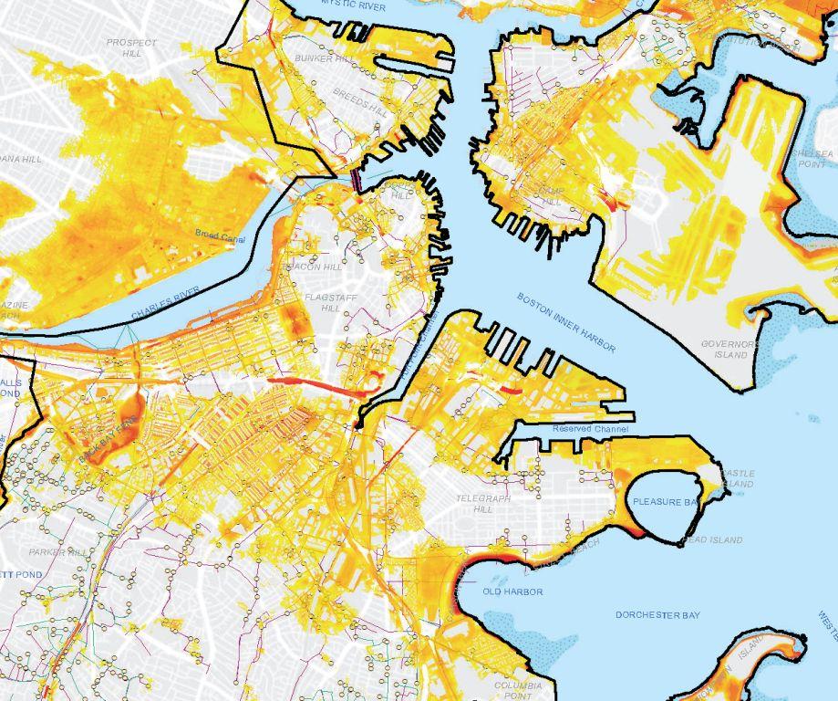 Sea Level Rise, With Storm Surge Copyright 2014 Boston Water