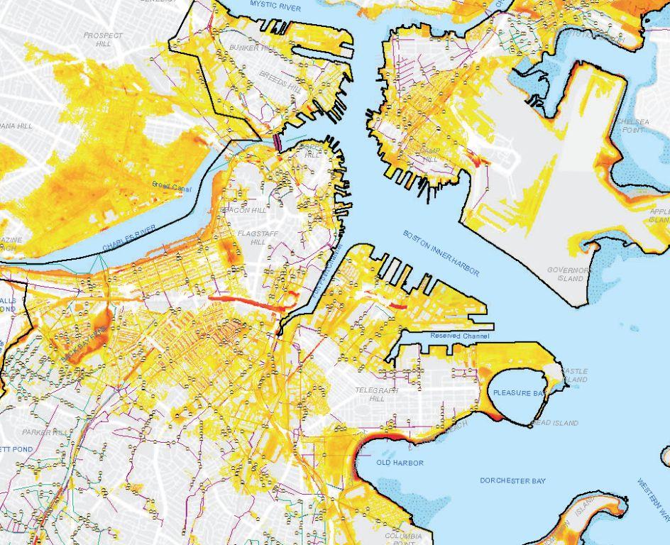 Sea Level Rise, with Storm Surge Copyright 2014 Boston Water
