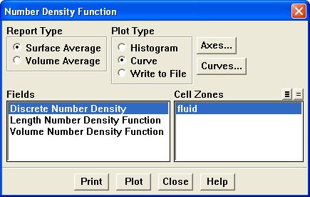 4.2 Reporting Derived Population Balance Variables 4.2.2 Displaying a Number Density Function You can display the number density function for the population balance model using the Number Density Function panel (Figure 4.