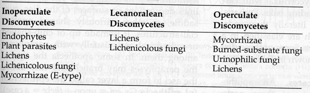 Phylum Ascomycota - Apothecial ascomycetes Discomycetous lifestyles