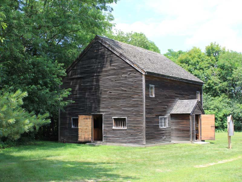 Salem Village Meetinghouse This is a recreation of the actual meetinghouse, built on the Rebecca Nurse Homestead for the 1984 movie,