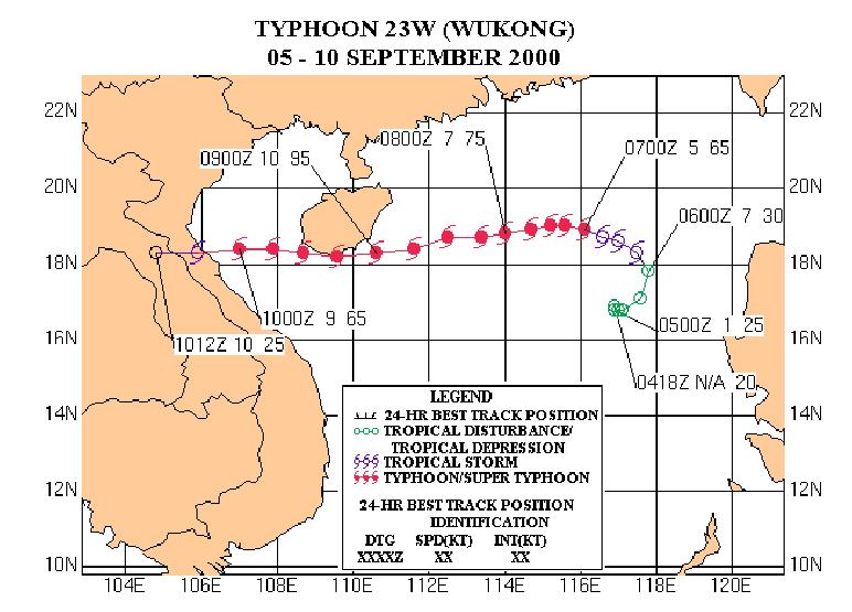 Typhoon 23W (Wukong) Sept 5-11,
