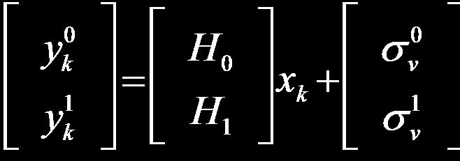 State ad observatio equatio used i x k +1 = x k + σw Kalma filter (