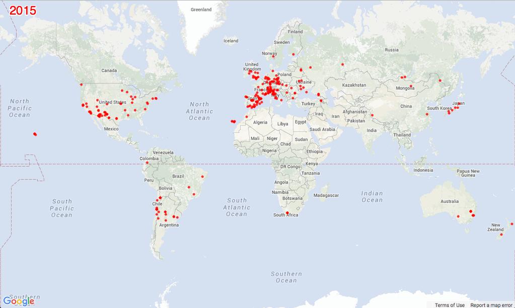 Worldwide Observing Network Received ~20.