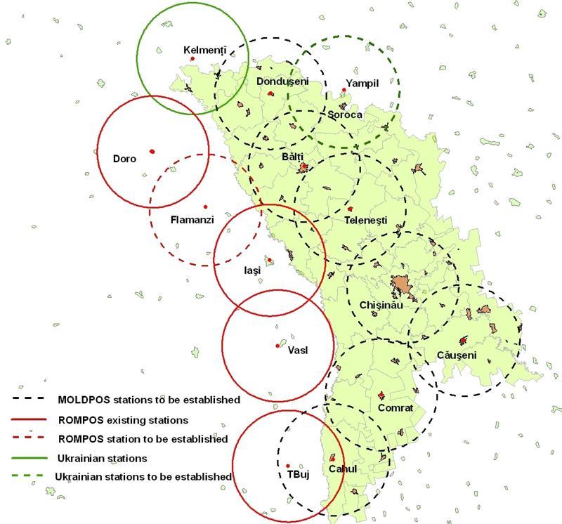 EXISTING SITUATION OF SPATIAL INFORMATION Geodetic Network Modernisation Moldova Line Maps for Development: New project (2009-2011) -new grant from the Norwegian Government -to be implemented over 2