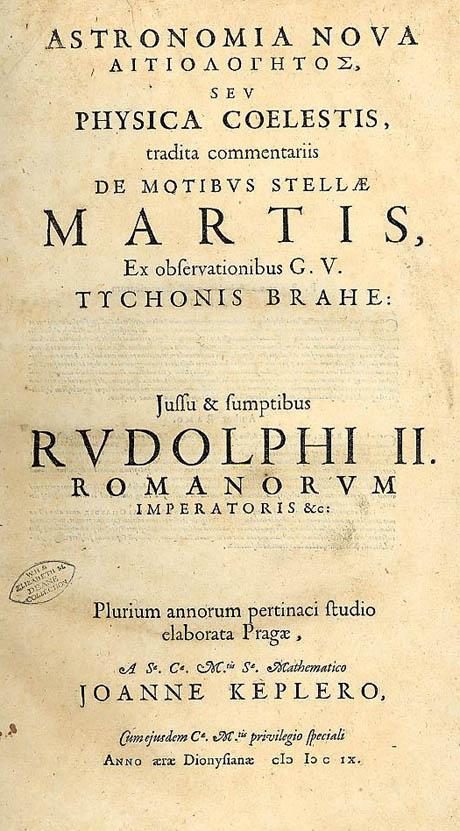 Kepler s Laws Johannes Kepler (1571-1630) Kepler s Innovations Orbit of Mars: Ellipse Motion of planets caused by sun, analogy with magnetism Kepler s New Astronomy (1609)