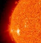 The Sun The Sun is one of many, many stars in the universe. Stars are huge, fiery balls of gas. The Sun is made mostly of a gas called hydrogen. The Sun is medium-sized compared. to other stars.