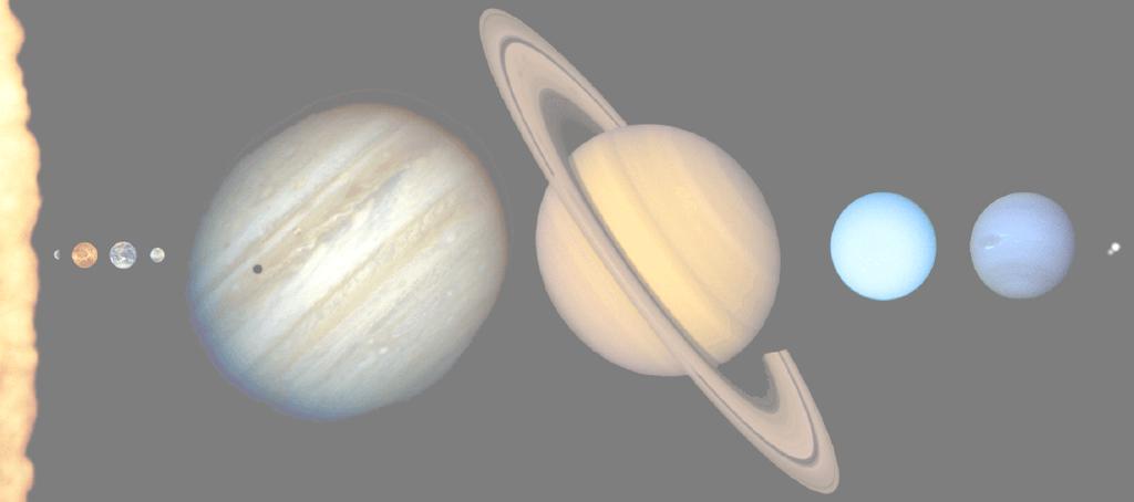 Jupiter Saturn Uranus Neptune Pluto Composition of Atmospheres By number of atoms/molecules Jupiter