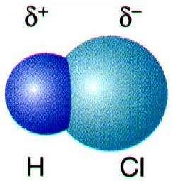 Polar Covalent Bond Cl having higher electronegativity value pulls shared pair of