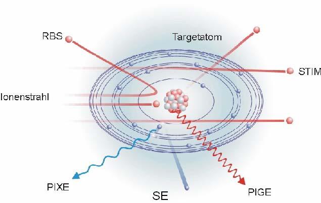 Ion-beam techniques RBS Target nucleus Ion beam STIM RBS: Rutherford backscattering ERD: Elastic recoil detection PIXE: Particle induced x-ray emission PIGE: Particle induced gamma emission NRA: