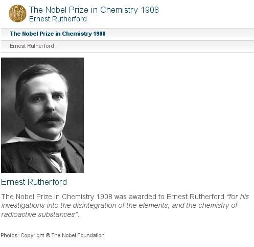 Did Rutherford get the Nobel Prize for