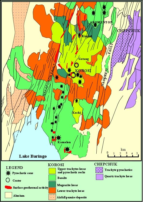 Omenda Geothermal exploration in Kenya FIGURE 19: Geological map of Korosi volcano 1600 00 180000 1800 190000 1900 0000 0000 ohm.