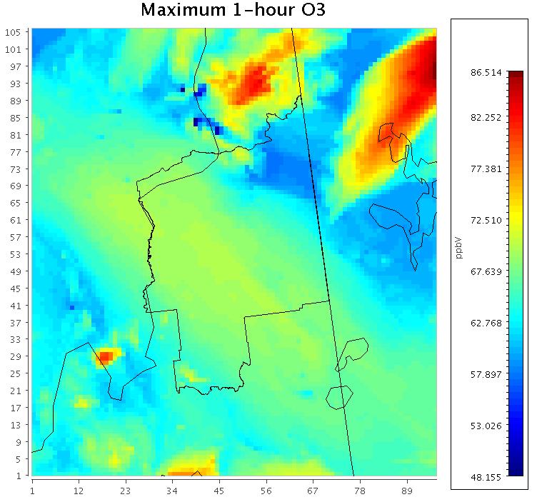 modelling result. Maximum 24-hour average PM 2.
