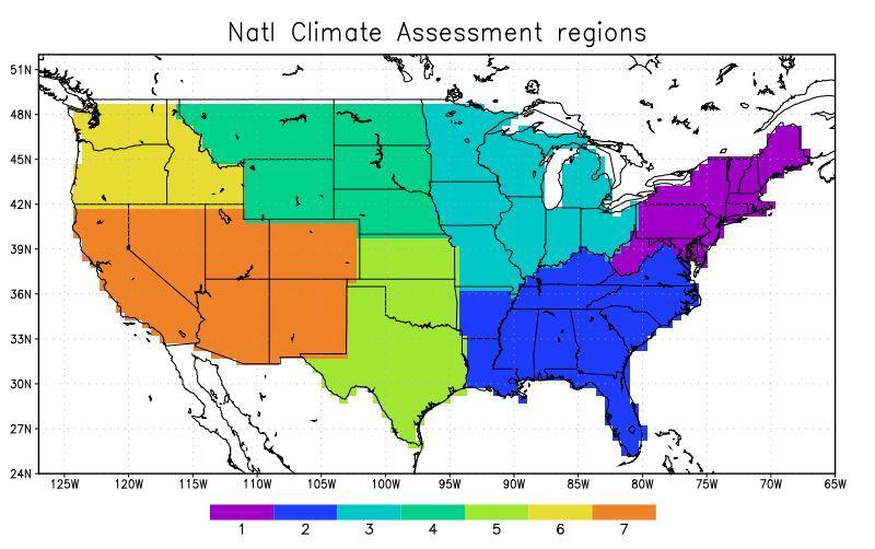 National Climate Assessment Regions National Climate Assessment was established to provide regular reports on climate science and impacts for the United States.