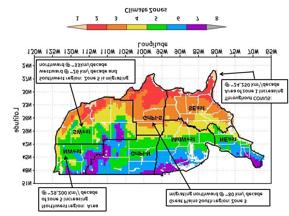 MERRA Climate Zones & Variability Trends to 95%