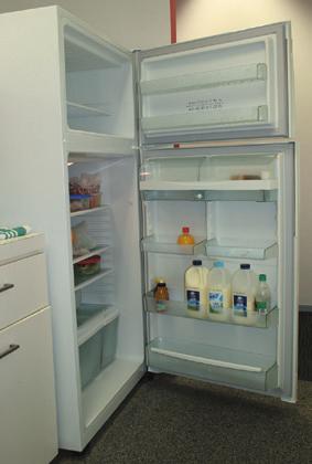 a What is the difference in temperature between the food stored in the freezer and the food stored in the fridge?