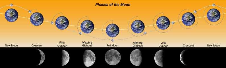 YES NO Phases of the Moon Slide 39 / 127 Slide 40 / 127 8 Phases of the Moon The phases of the moon depend on the position of the moon in relation to the sun and Earth.