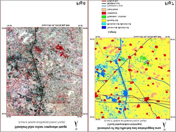 Kalra et al. studied on the basis of IRS LISS III FCC images the salt affected soils of Kotri and Taswaria villages appeared in bright white to light grey tone, smooth texture with white mottles.