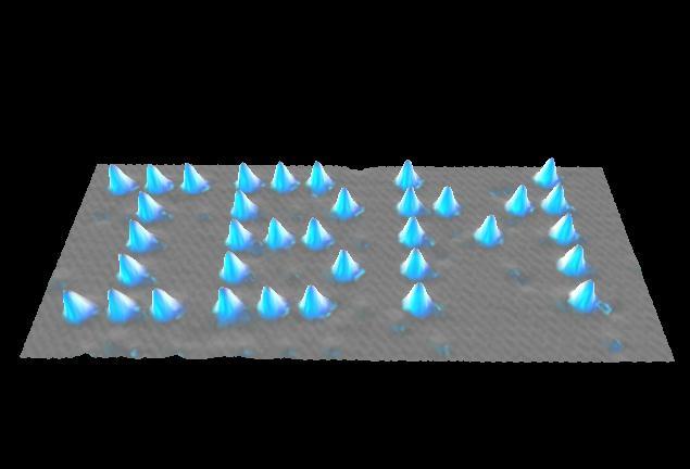 Nanograffiti Kanji for atom: Xenon