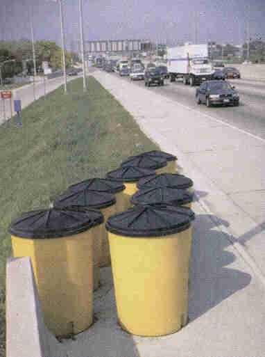 Applications - continued Crash barrels are often used along roadways for crash protection. The barrels absorb the car s kinetic energy by deforming.