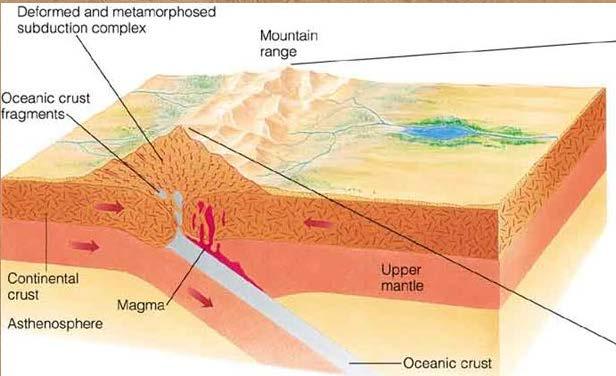 Felsic Magma Formation at Continent- Continent Boundaries Granitic composition magma is produced at continental collision margins.