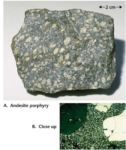 Porphyritic texture Minerals form at different temperatures rates Large