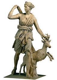 G. Artemis Twin sister to Apollo a daughter of Zeus Goddess of the hunt associated with the bow