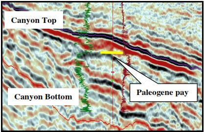 The hydrocarbon play discussed in details in the above paragraphs corresponds to the Late Eocene canyon fills as shown in the Fig. 9.