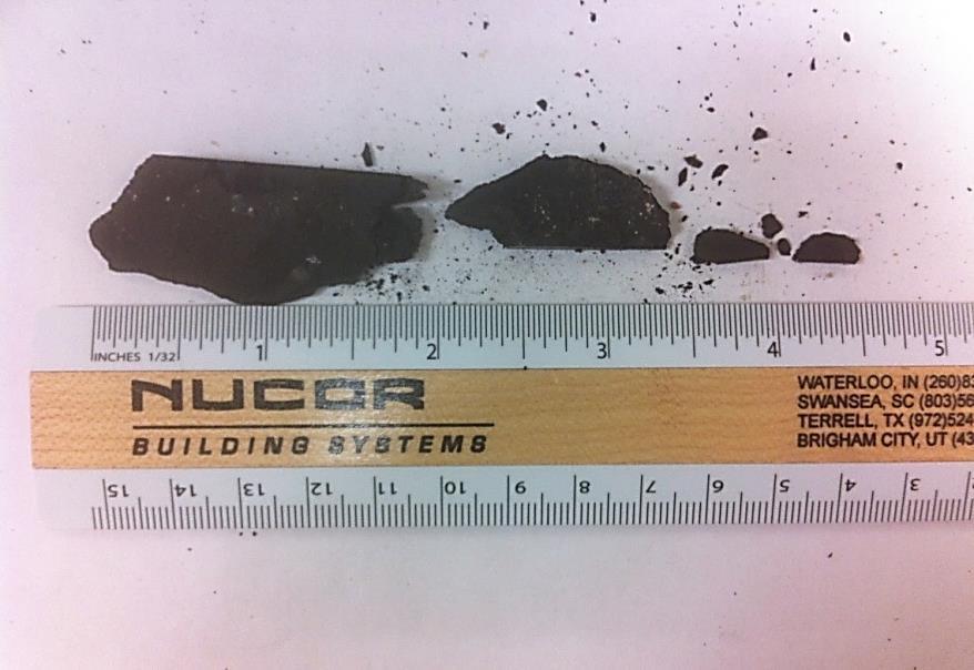 Fig. 3.20 Image of the broken shale pieces from the FL2 in the Fayetteville Shale.