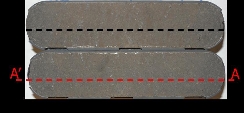 surface asperity for both sides is shown in Fig. 3.27 where the residual widths can be found. Fig. 3.26 Scanning the Barnett Shale fracture surface using a surface profilometer.