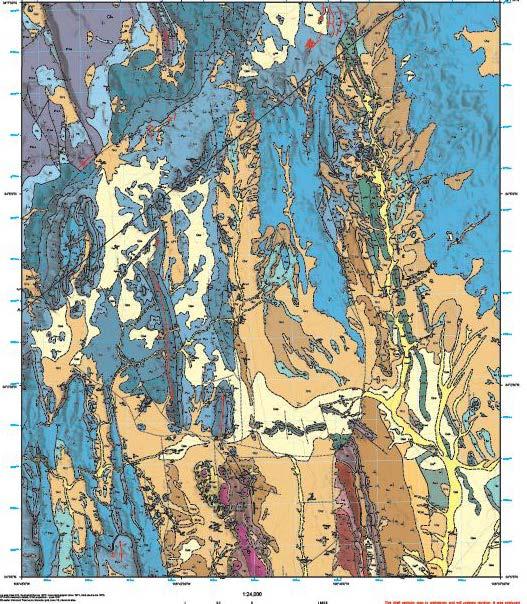 Lucky Don & Little Davie mines Rio Grande Rift Cu-Ag (U) vein type in Permian San Andres Formation Mineralization is localized by a northeast-trending fault parallel to major fault, which