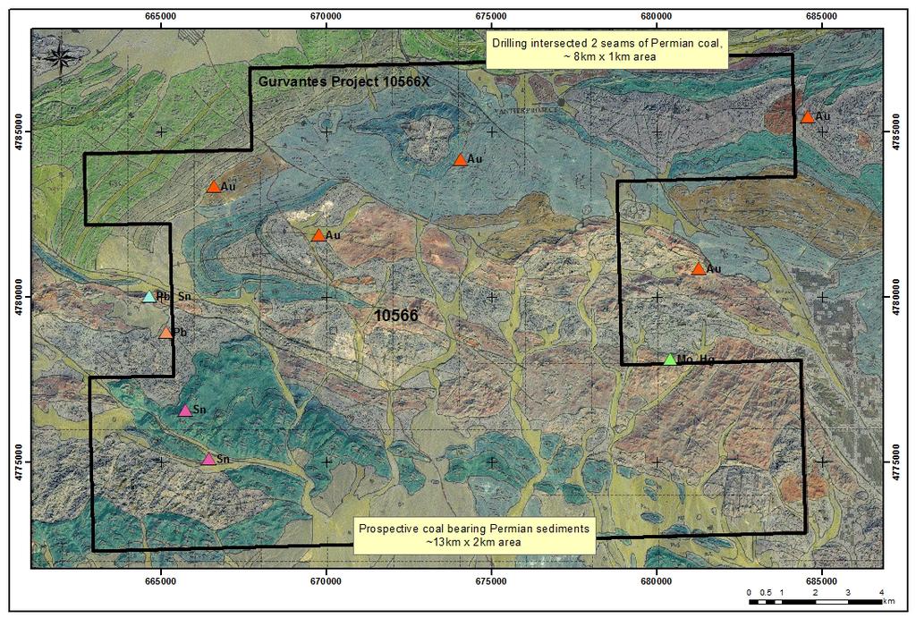 For personal use only Figure 4 Gurvantes (10566X) License in the South Gobi Ovorhangay Exploration Program Draig has established a 75 million tonne JORC compliant inferred coal resource on its Teeg