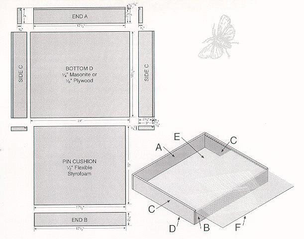 Materials to Build a Standard 4-H Display Box PART QUANTITY MATERIALS SIZE (inches) A - End 1 white pine 3/4 X 3 X 17-1/2 B - End 1 white pine 3/4 X 2 5/8 X 17-1/2 C - Sides 2 white pine 3/4 X 3 X