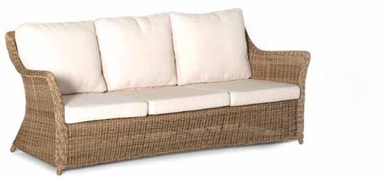 synthetic rattan, cushions are upholstered