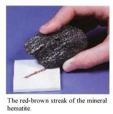 Properties of Minerals Streak The color of its powder.