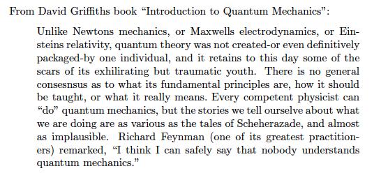 Quantum matter Elements of quantum theory Wave