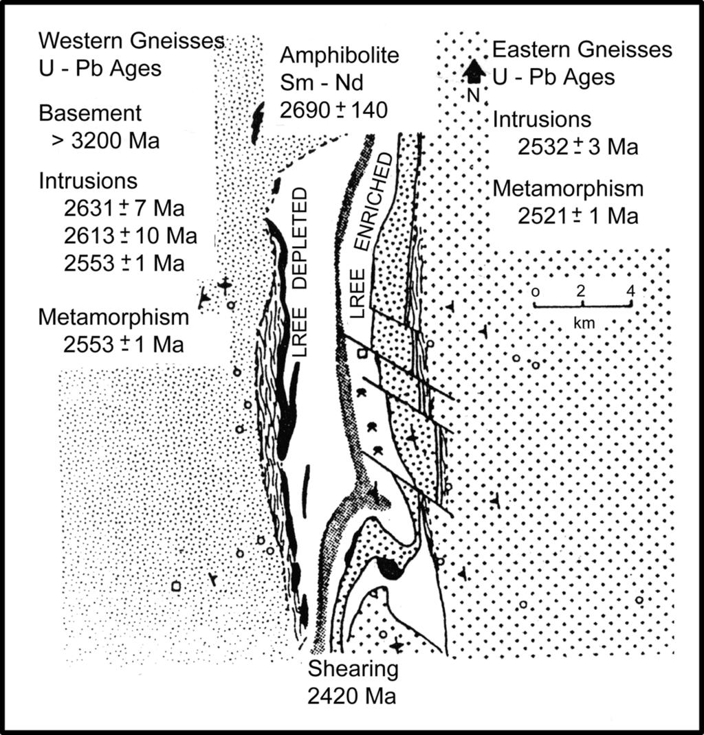 52 2 Cratons of the Indian Shield Fig. 2.3 Geological sketch map of central part of the Kolar Schist Belt (after Hanson et al.