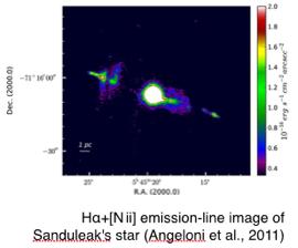 2) Raman O VI in Sanduleak s star Sanduleak s star is a suspected symbiotic binary in the Large Magellanic Cloud.