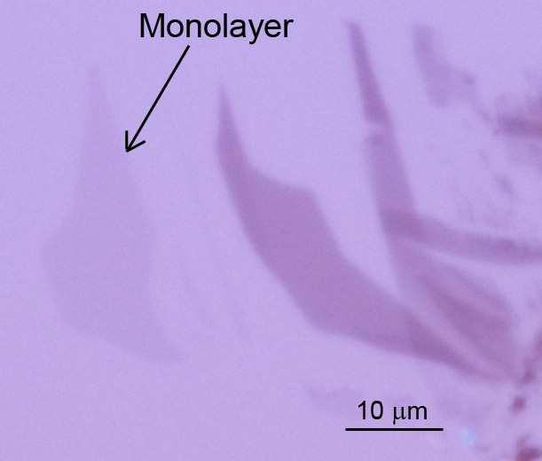 Deformation of a graphene monolayer Monolayer Optical micrograph Raman 2D band downshifts with strain (b) 0.